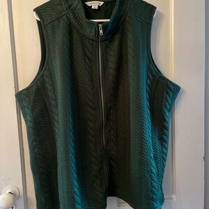 Coldwater Creek Quilted Green Vest